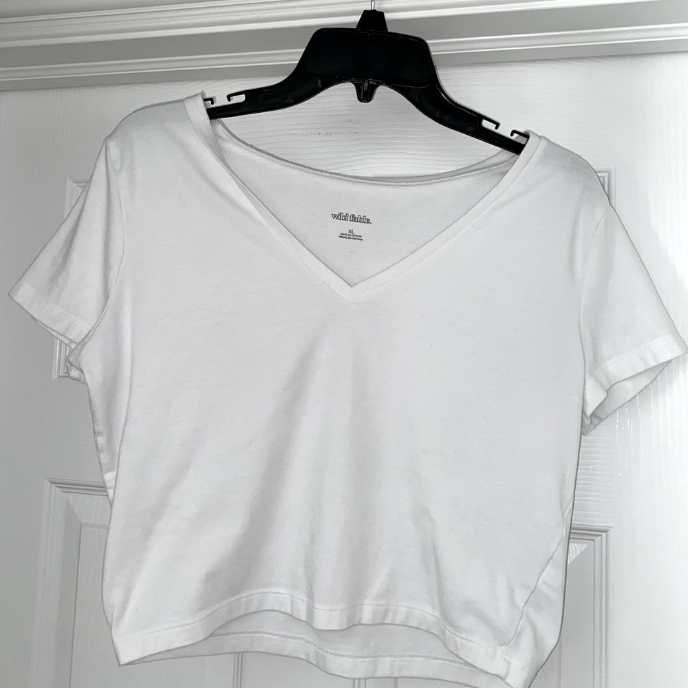 White Crop top
